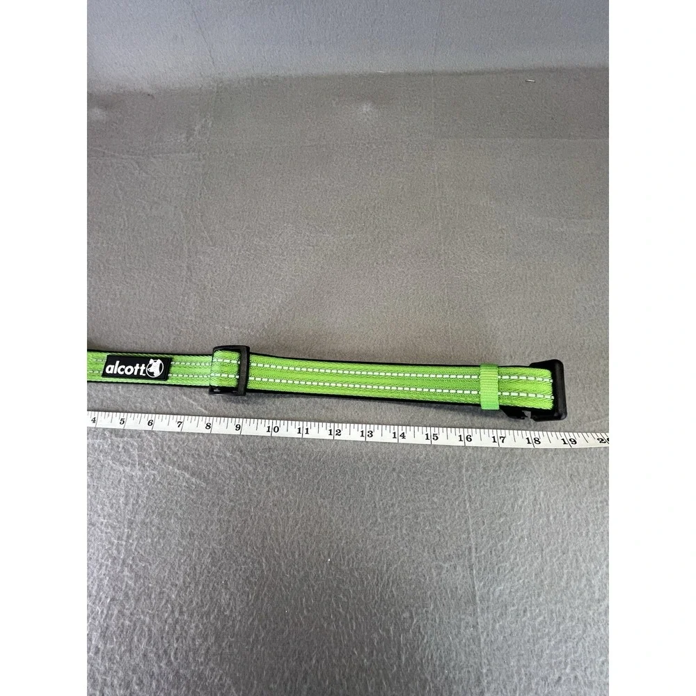 Alcott Adventures Green Padded Reflective Dog Collar Size Large New